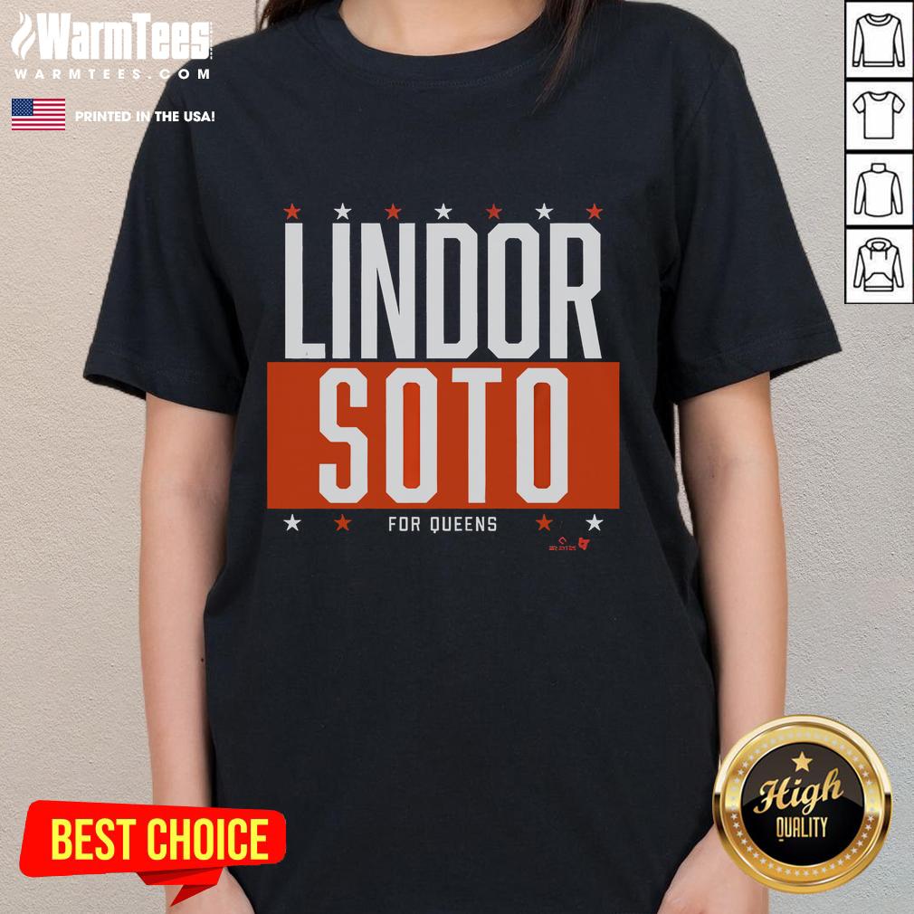 Good Lindor-Soto For Queens T-Shirt - Image 3