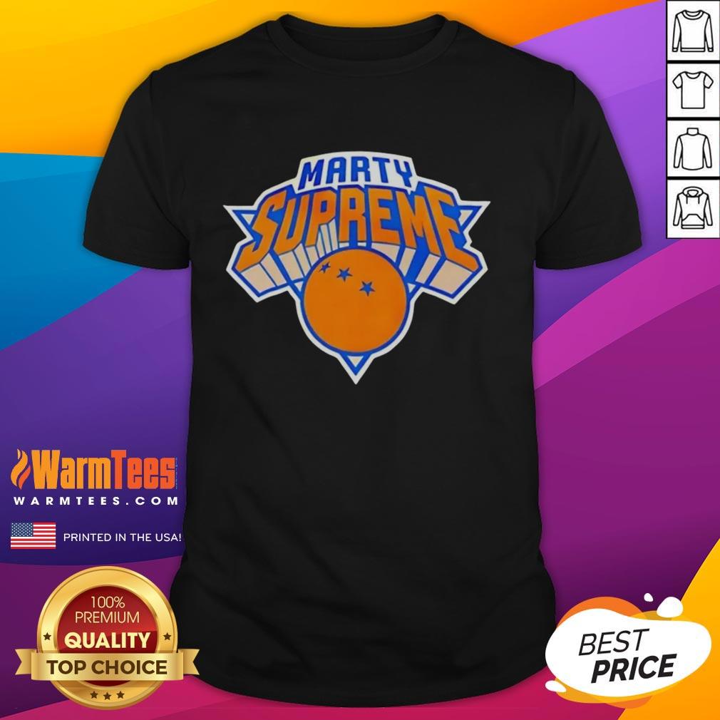 Good Marty Supreme New York Knicks Logo Parody T-Shirt