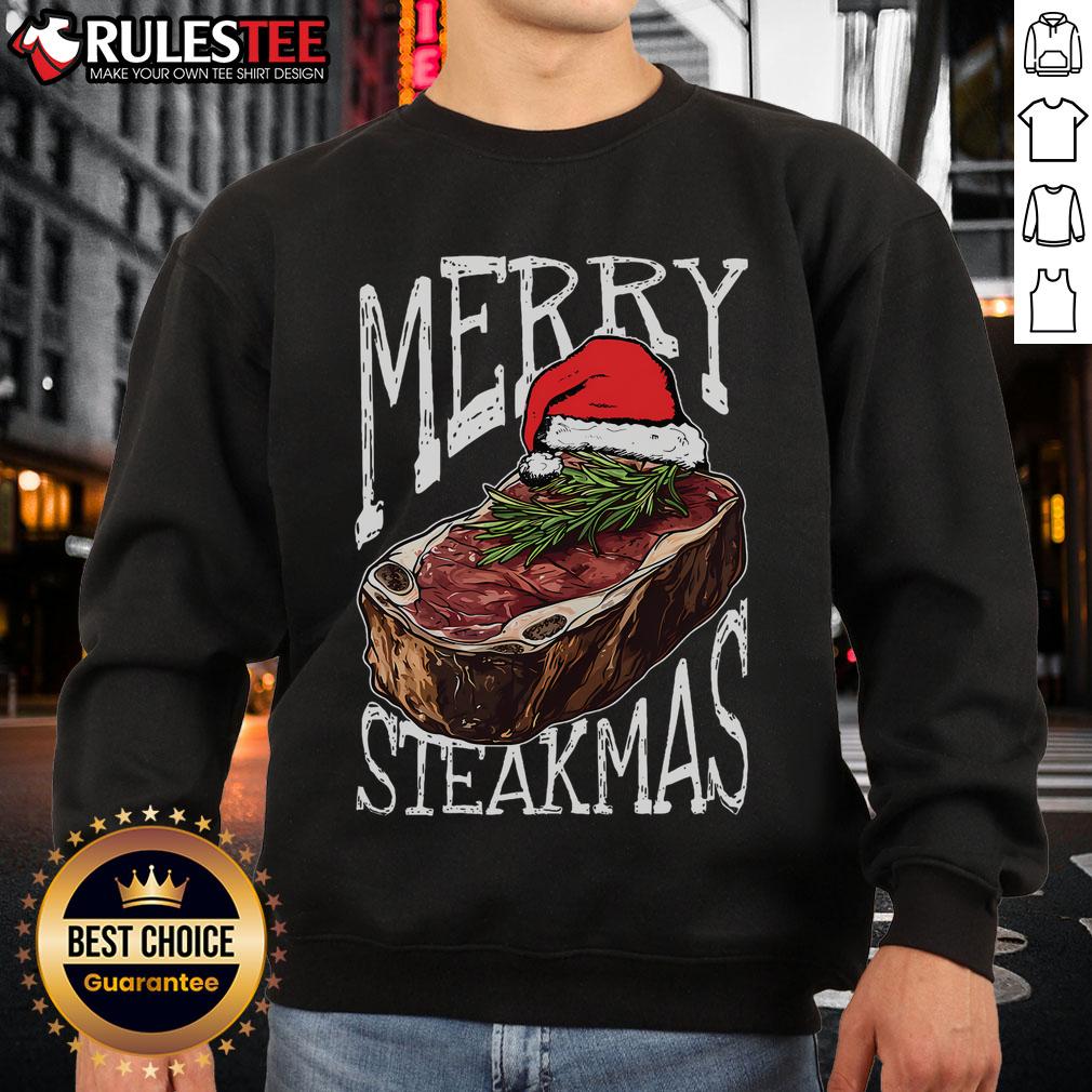 Good Merry Steakmas Christmas T-Shirt - Image 5