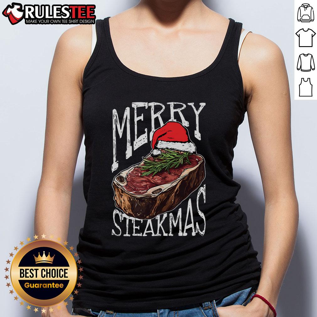 Good Merry Steakmas Christmas T-Shirt - Image 4