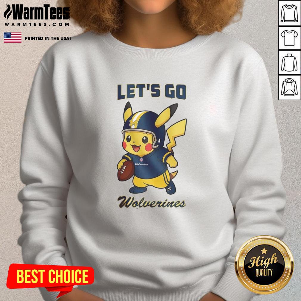 Good Michigan Wolverines X Pikachu Let's Go T-Shirt - Image 5