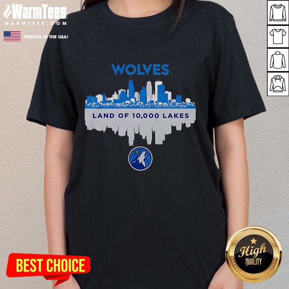 Good Minnesota Timberwolves Skyline Land Of 10000 Lakes T-Shirt - Image 3