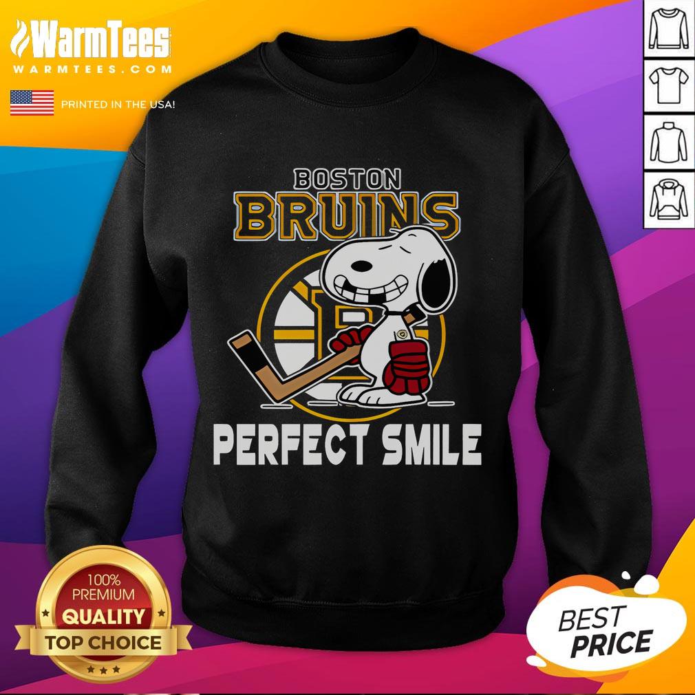 Good NHL Boston Bruins Snoopy Perfect Smile The Peanuts Movie Hockey T-Shirt - Image 5