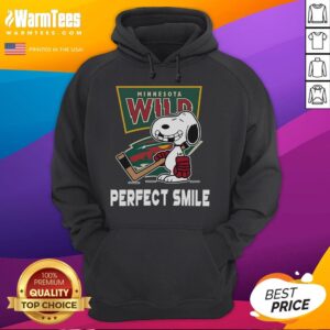 Alternative view of Good NHL Minnesota Wild Snoopy Perfect Smile The Peanuts Movie Hockey T-Shirt