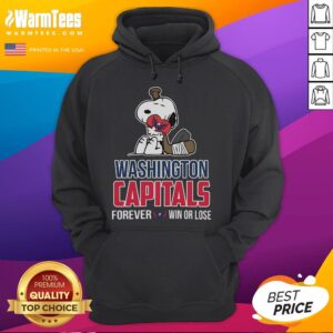 Alternative view of Good NHL The Peanuts Movie Snoopy Forever Win Or Lose Hockey Washington Capitals T-Shirt