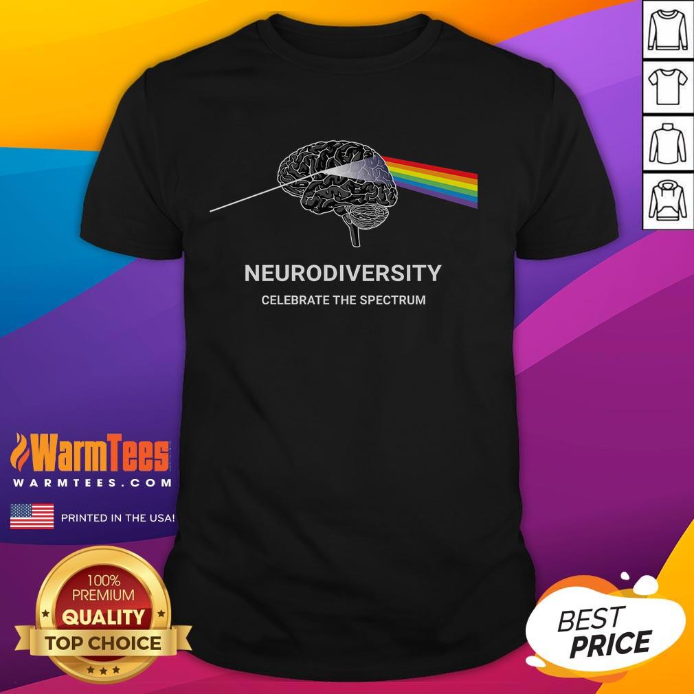 Good Neurodiversity Autism Spectrum ASD ADHD Rainbow Brain T-Shirt