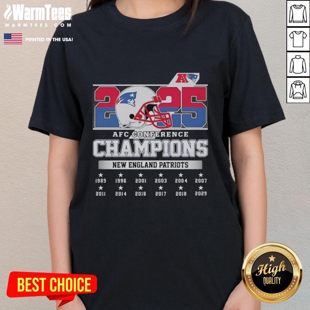 Good New England Patriots At Afc Conference Champions 2025 Helmet T-Shirt - Image 3