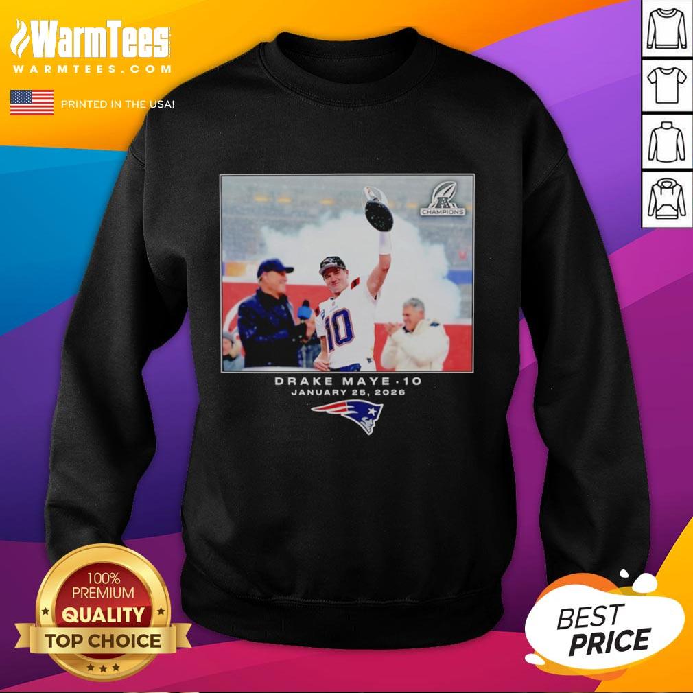 Good New England Patriots Drake Maye NFL 2026 Photo T-Shirt - Image 5