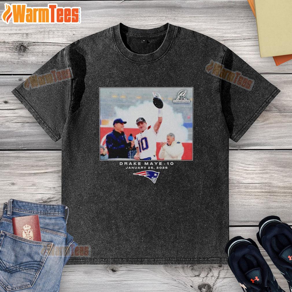 Good New England Patriots Drake Maye NFL 2026 Photo T-Shirt - Image 6