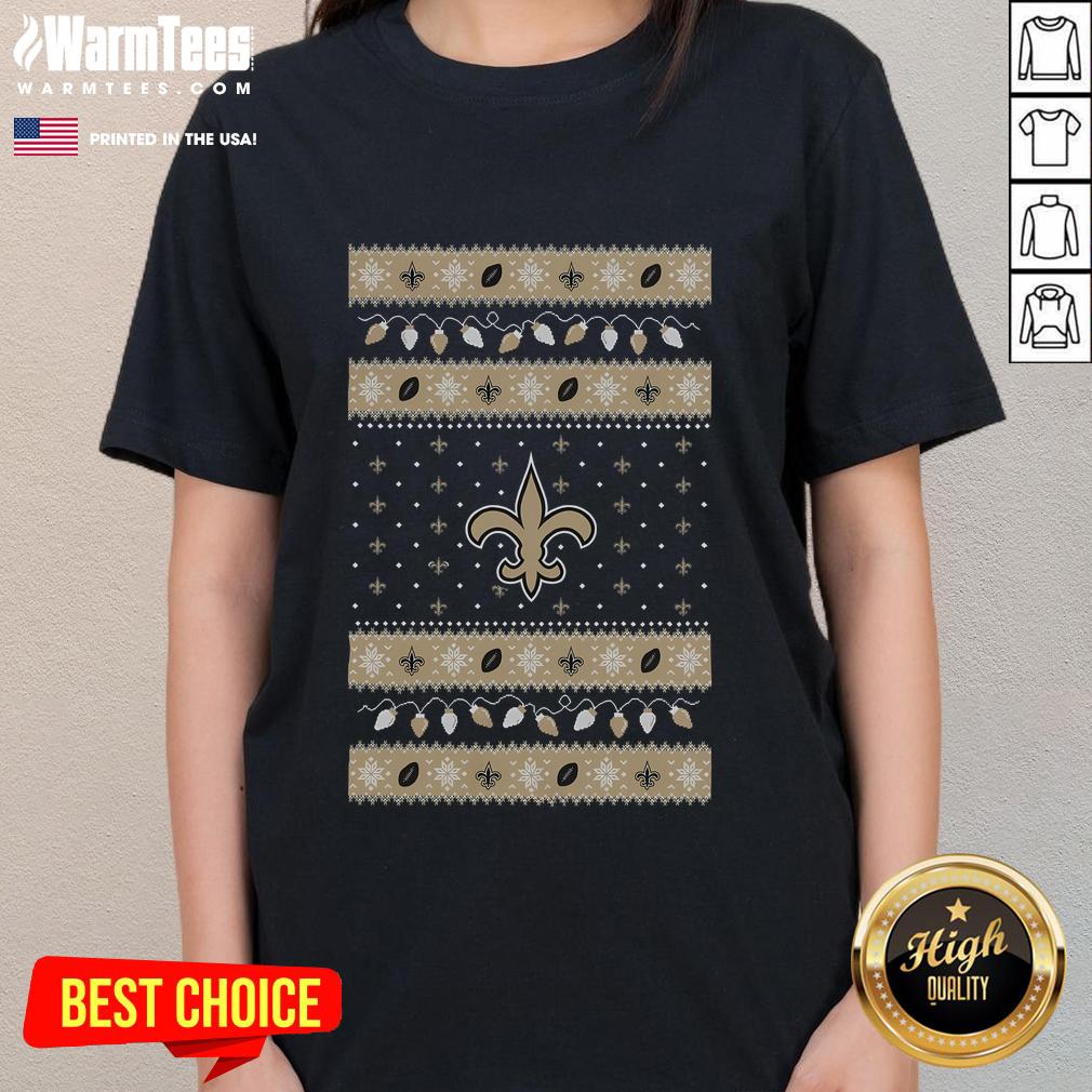 Good New Orleans Saints Holiday Christmas T-Shirt - Image 3