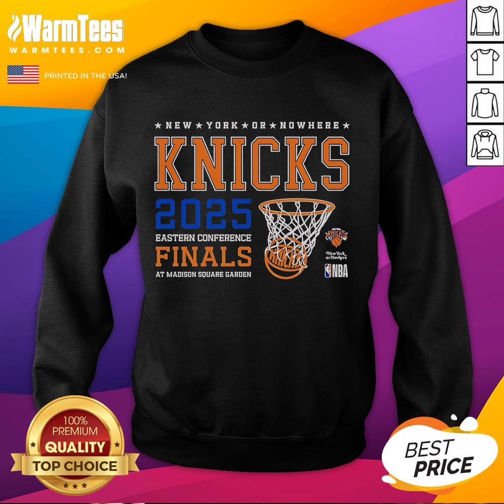 Good New York Knicks Or Nowhere Eastern Conference Finals 2025 T-Shirt - Image 5