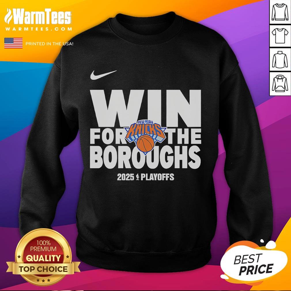 Good New York Knicks Win For The Boroughs 2025 Playoffs T-Shirt - Image 5