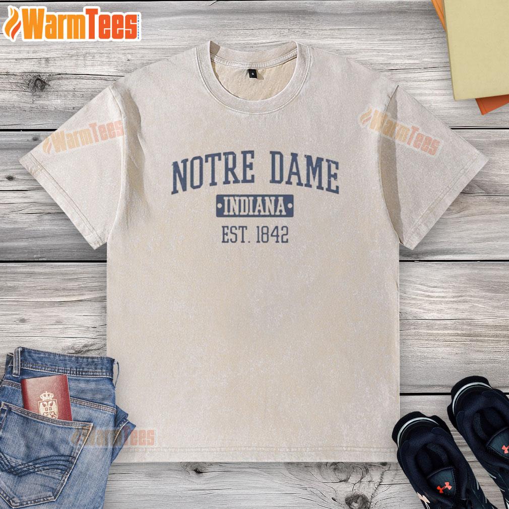 Good Notre Dame Indiana Est 1842 Vintage T-Shirt - Image 6