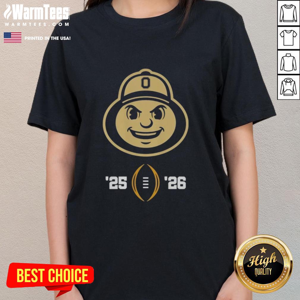 Good Ohio State Buckeyes Mascot Head 2025-2026 College Football Playoff T-Shirt - Image 3
