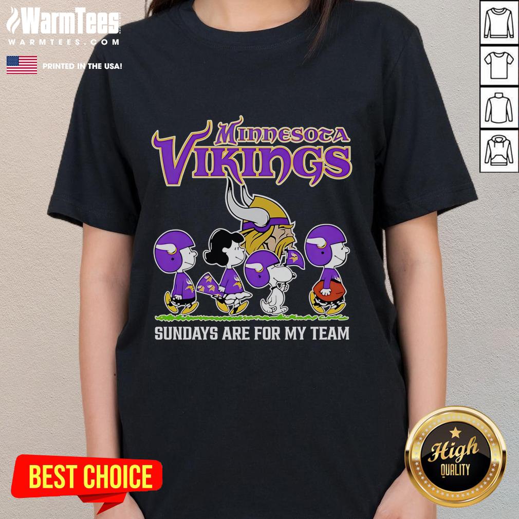 Good Peanuts Minnesota Vikings Sundays Are For My Team T-Shirt - Image 5