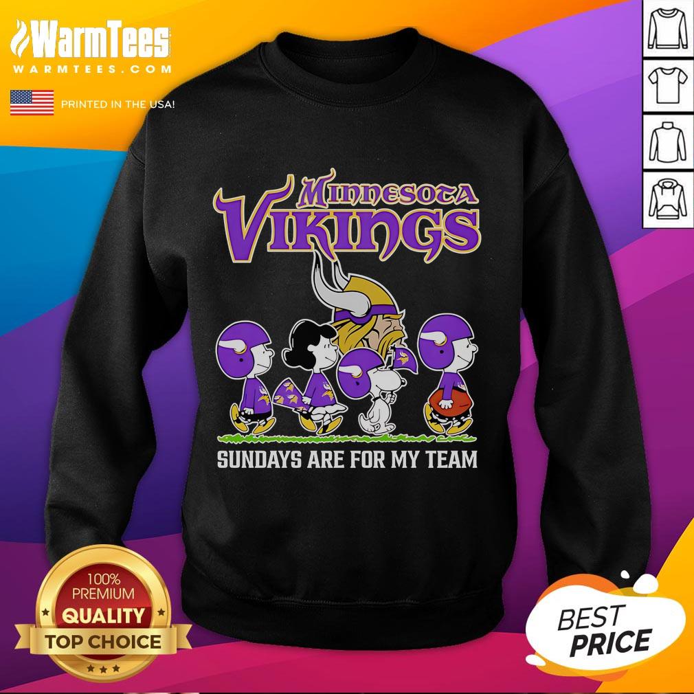 Good Peanuts Minnesota Vikings Sundays Are For My Team T-Shirt - Image 3