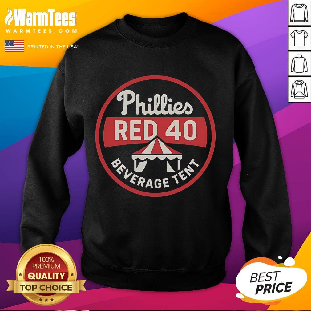Good Phillies Red 40 Beverage Tent T-Shirt - Image 5