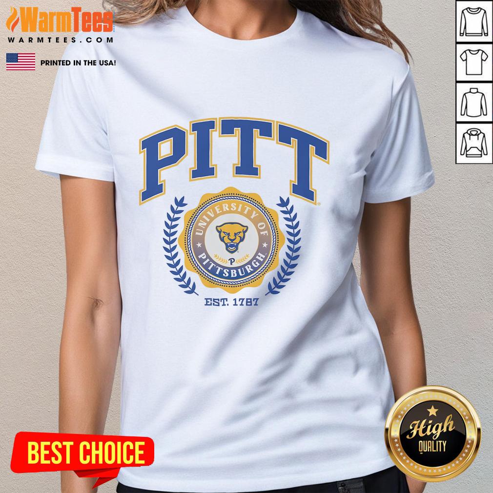 Good Pittsburgh Panthers Team Crest Est 1787 T-Shirt - Image 3