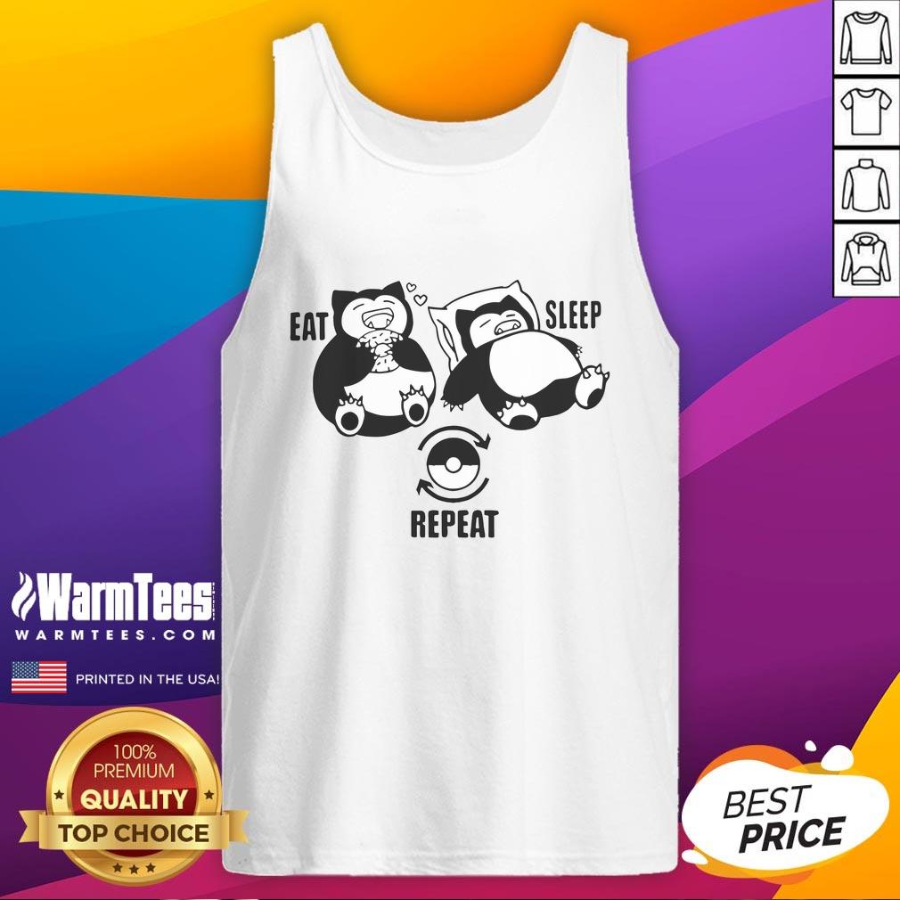 Good Pokemon Snorlax Eat Sleep Repeat T-Shirt - Image 4