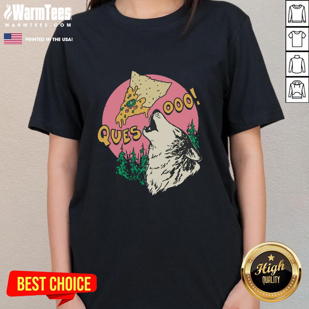 Good Queso Lupus Wolf Pizza T-Shirt - Image 3