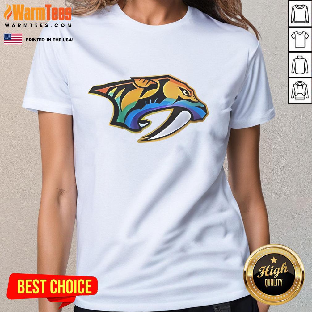 Good Roman Josi Wearing Nashville Predators Happy Pride Month 2025 Logo T-Shirt - Image 3