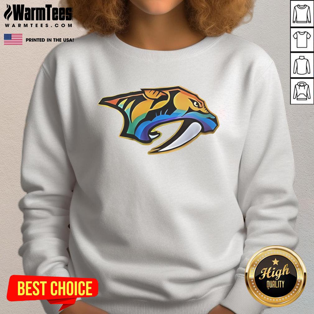 Good Roman Josi Wearing Nashville Predators Happy Pride Month 2025 Logo T-Shirt - Image 5