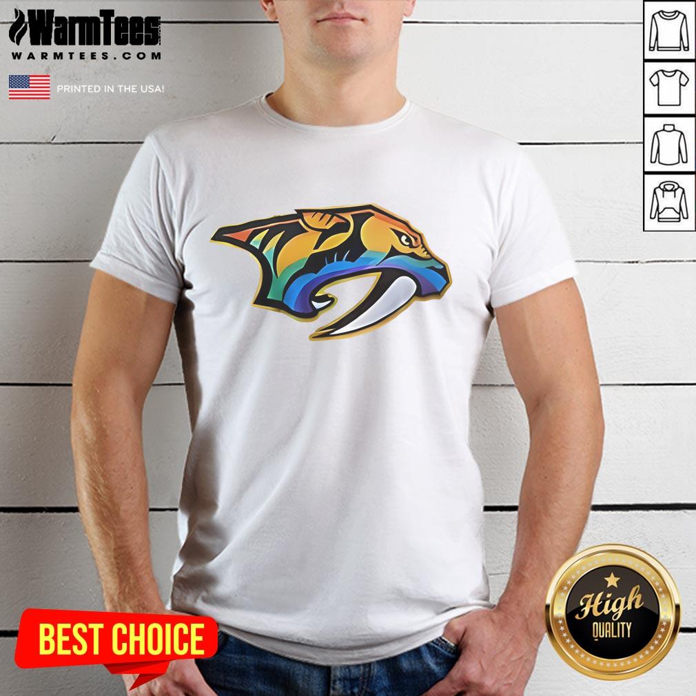 Good Roman Josi Wearing Nashville Predators Happy Pride Month 2025 Logo T-Shirt