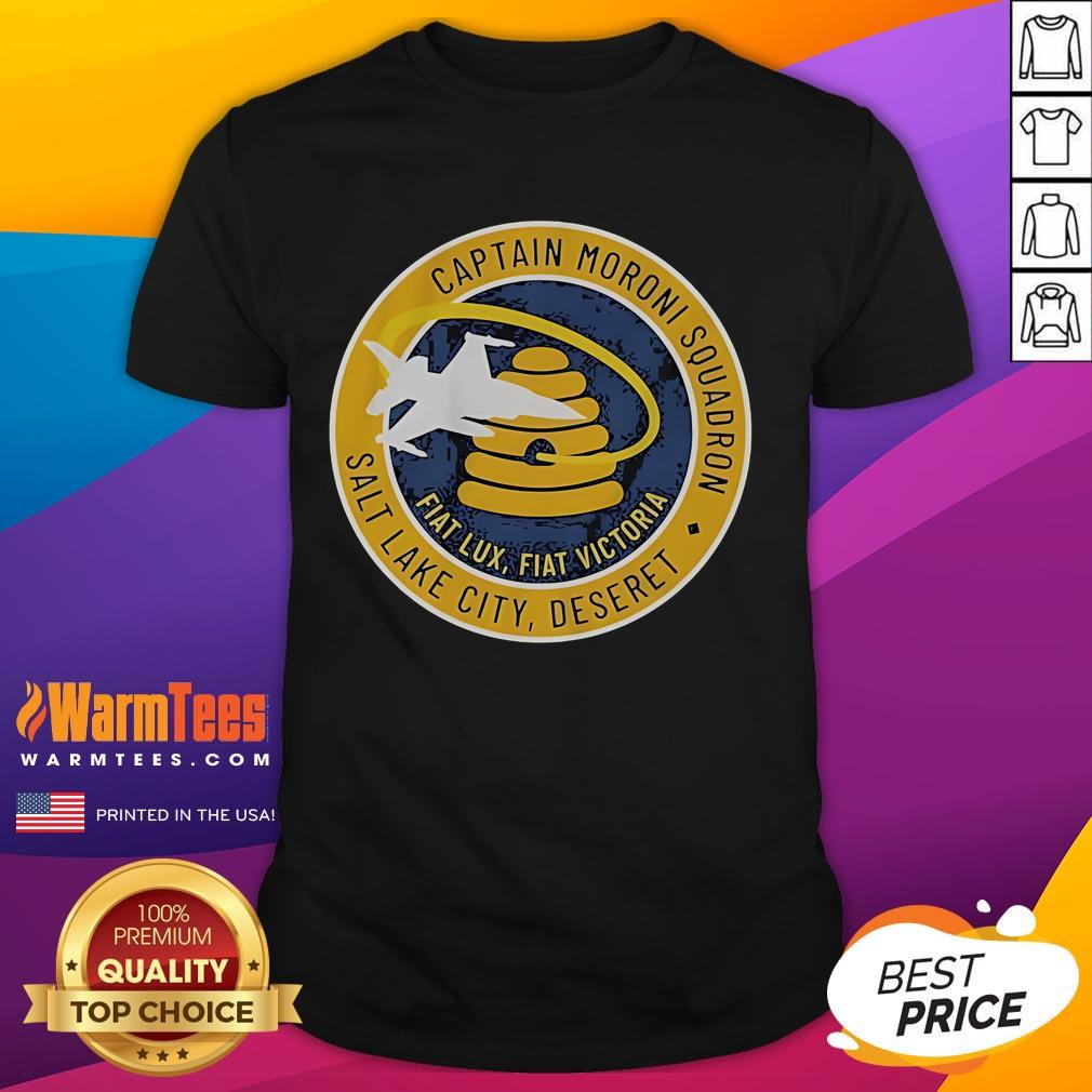 Good Ryan McBeth Captain Moroni Squadron Salt Lake City Deseret Flat Lux Flat Victoria T-Shirt