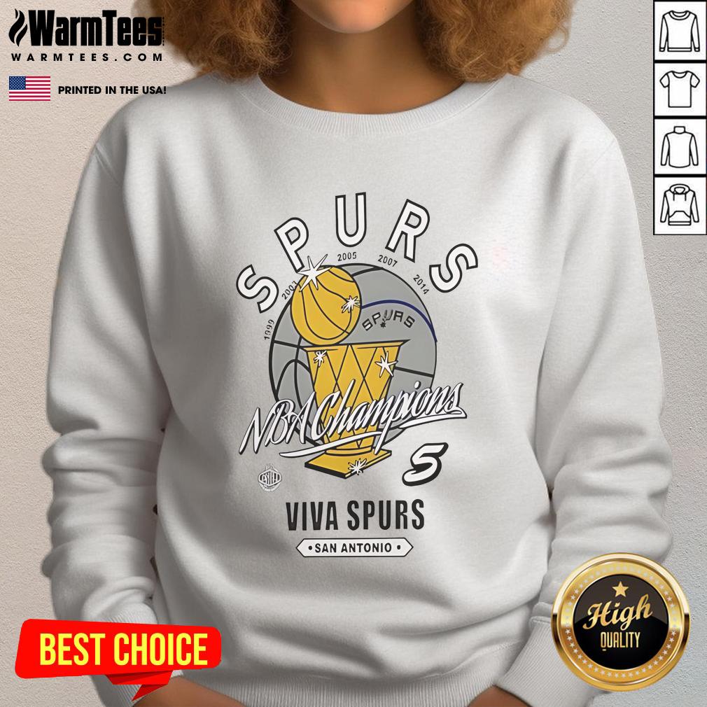 Good San Antonio Spurs NBA Champions Viva Spurs 1999-2014 T-Shirt - Image 5
