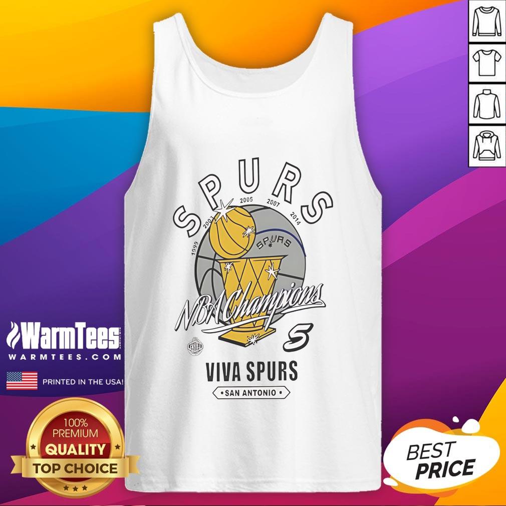 Good San Antonio Spurs NBA Champions Viva Spurs 1999-2014 T-Shirt - Image 4