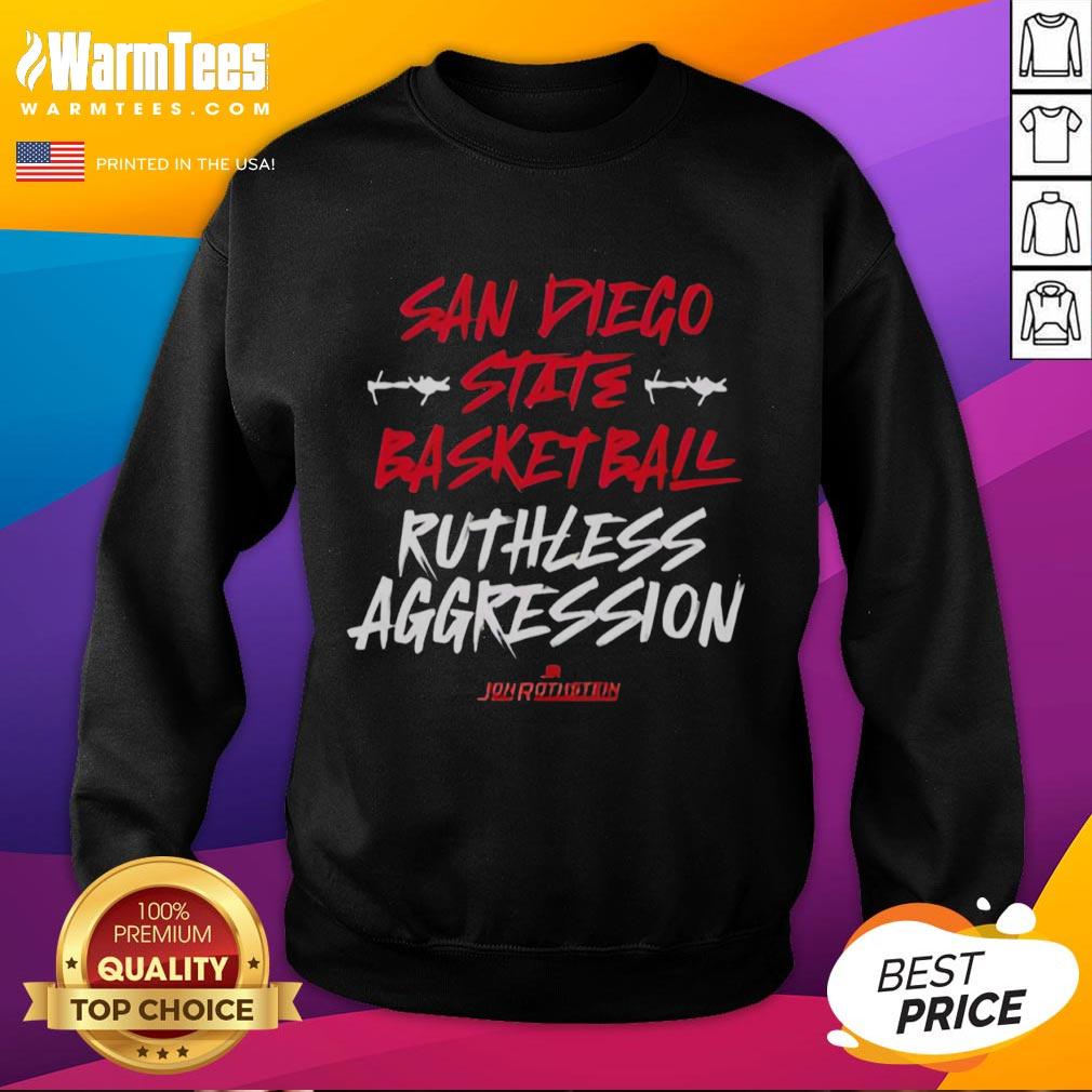Good San Diego State Basketball Ruthless Aggression T-Shirt - Image 5