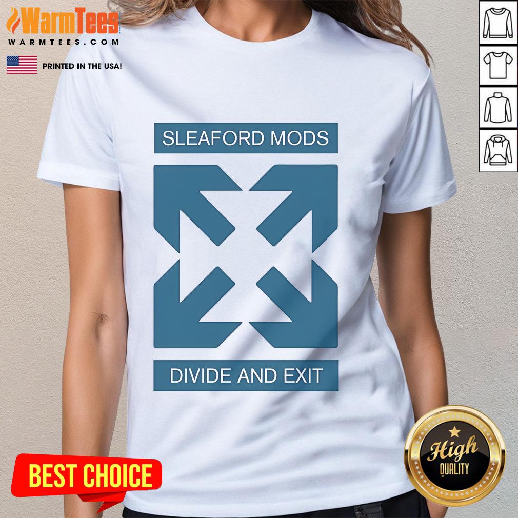 Good Sleaford Mods Divide And Exit Arrow T-Shirt - Image 3