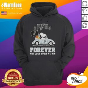 Alternative view of Good Snoopy Driving Car San Antonio Spurs Forever Not Just When We Win T-Shirt