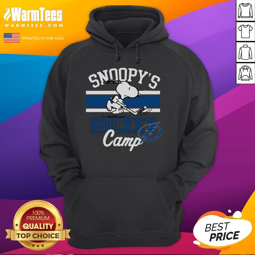 Good Snoopy Tampa Bay Lightning Snoopy's Hockey Camp Snoopy NHL All Teams T-Shirt - Image 2