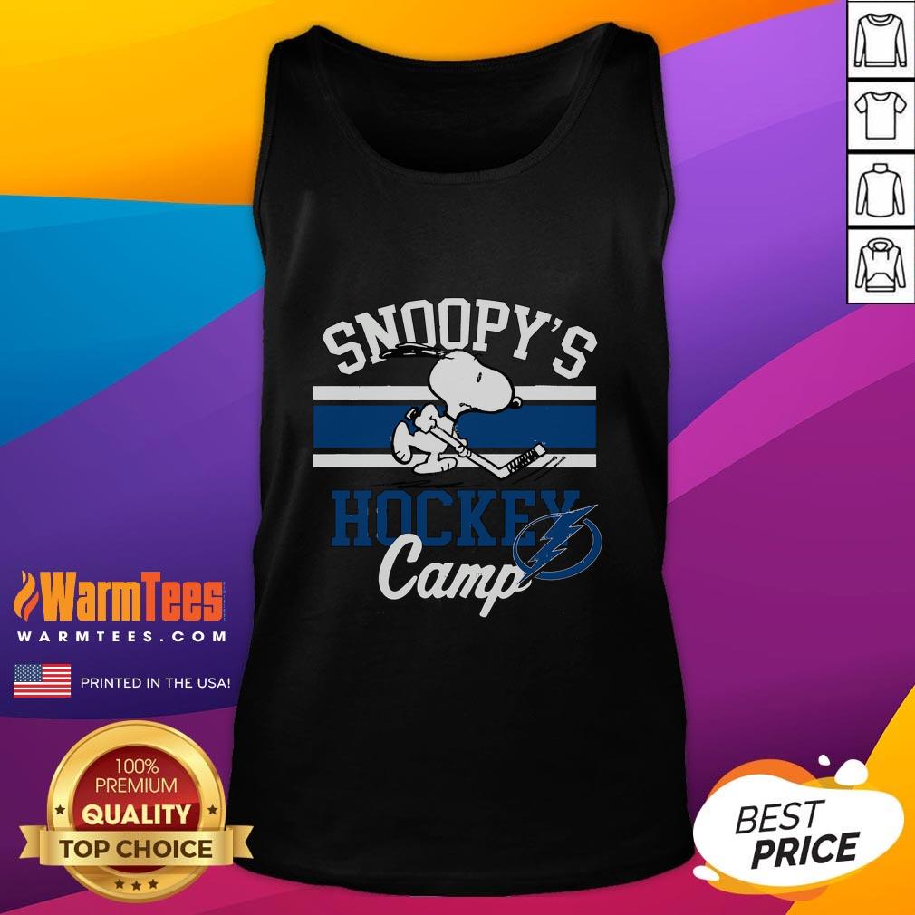 Good Snoopy Tampa Bay Lightning Snoopy's Hockey Camp Snoopy NHL All Teams T-Shirt - Image 4