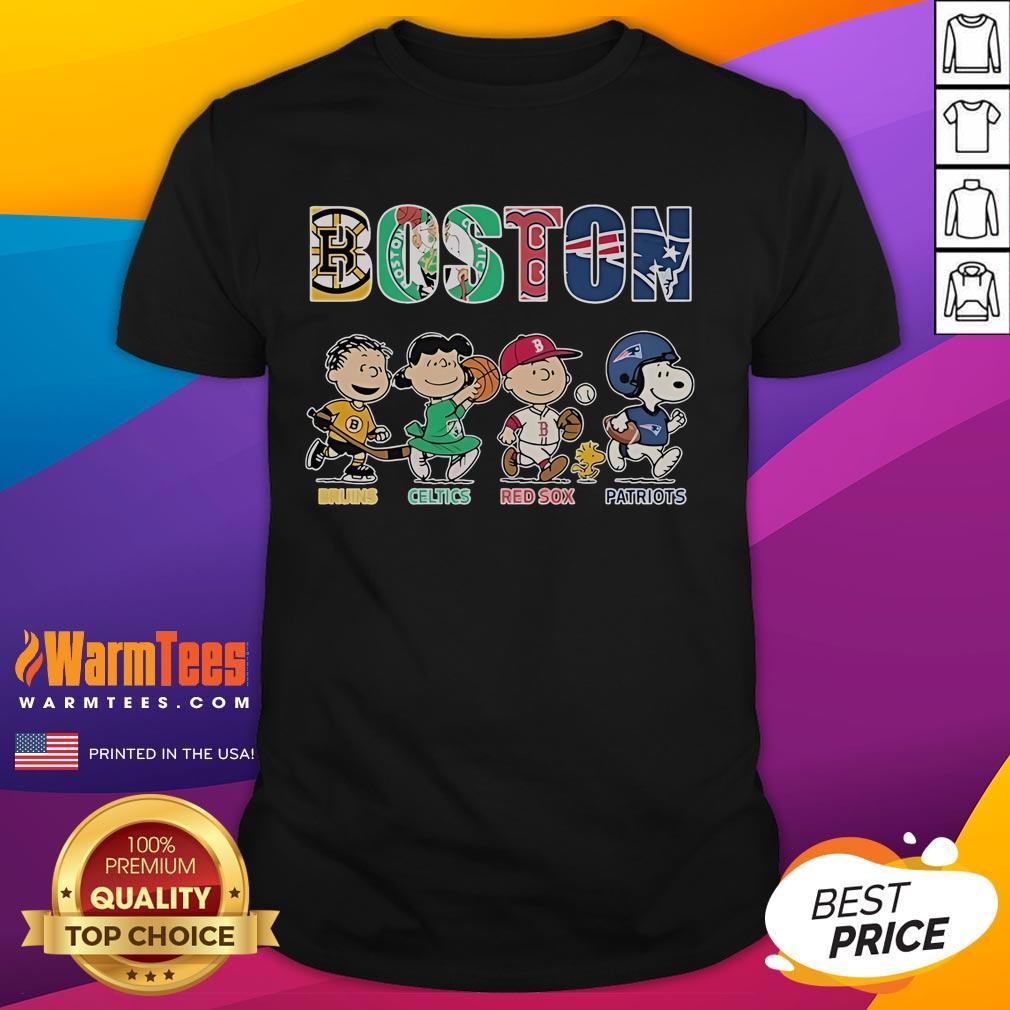 Good Snoopy The Peanuts Boston Bruins X Boston Celtics X Boston Red Sox X New England Patriots T-Shirt