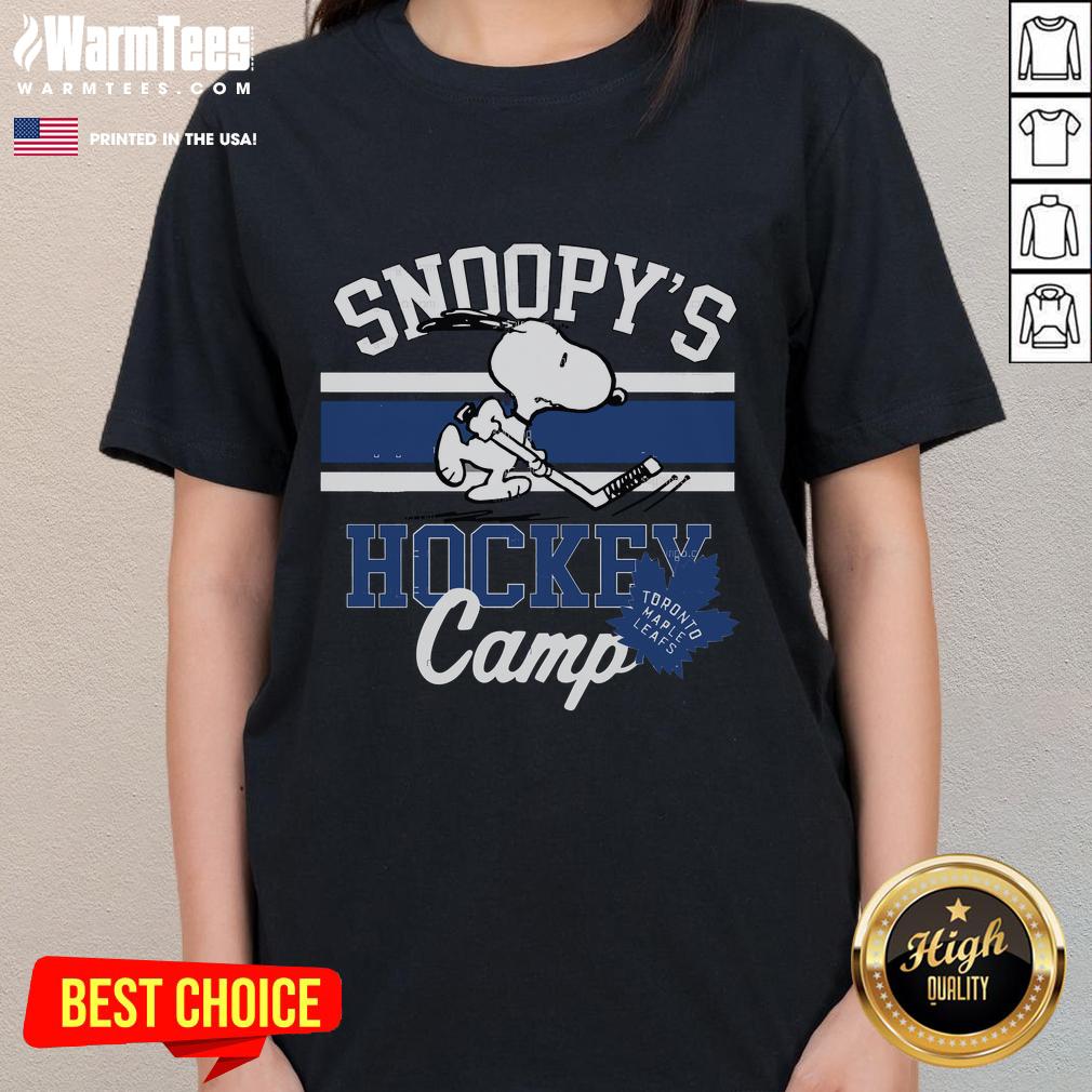 Good Snoopy Toronto Maple Leafs Snoopy's Hockey Camp Snoopy NHL All Teams T-Shirt - Image 3