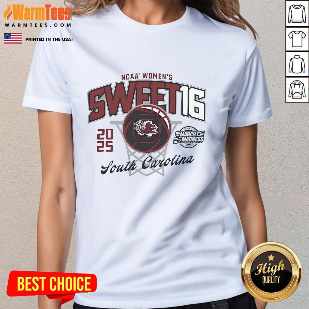 Good South Carolina Gamecocks 2025 March Madness Sweet 16 Women's Basketball T-Shirt - Image 3