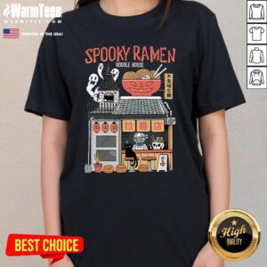 Alternative view of Good Spooky Ramen Noodle House T-Shirt