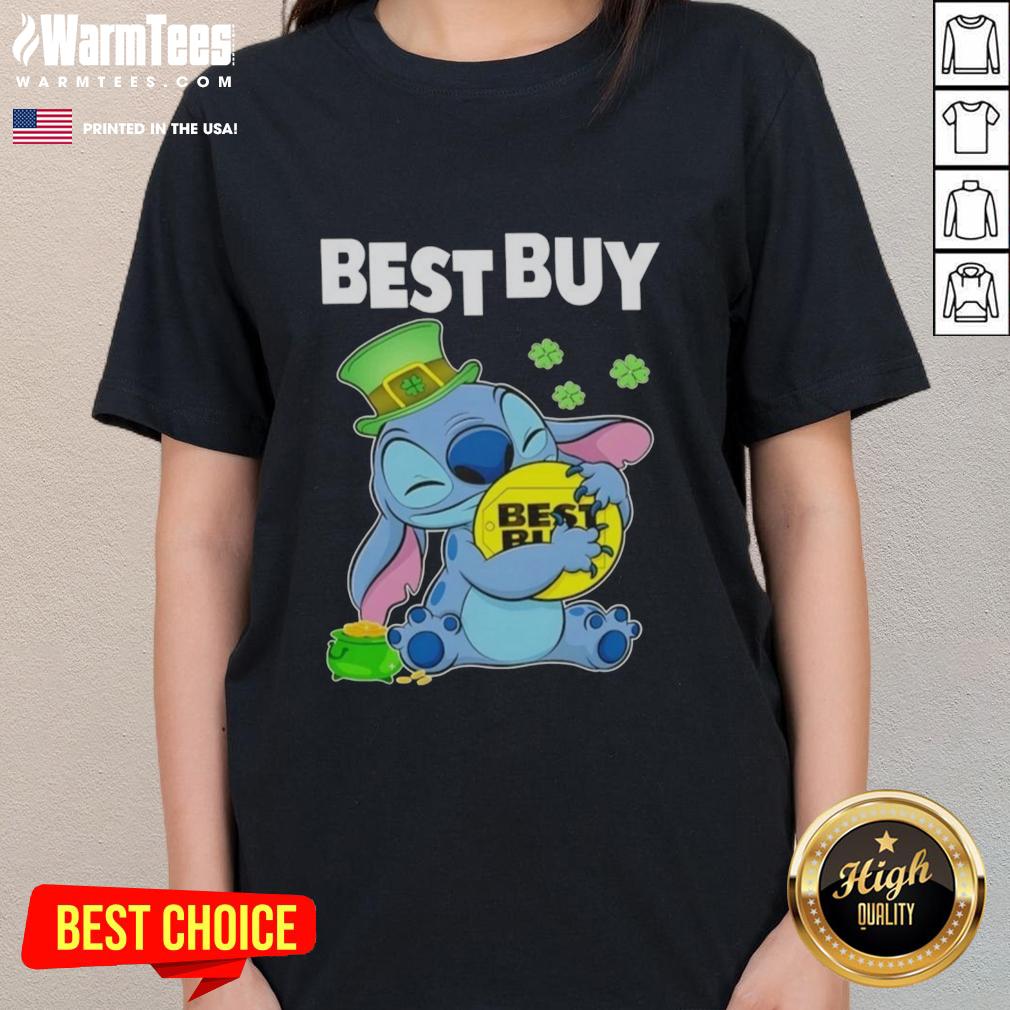 Good Stitch Hug Best Buy Logo Happy St. Patrick's Day T-Shirt - Image 3