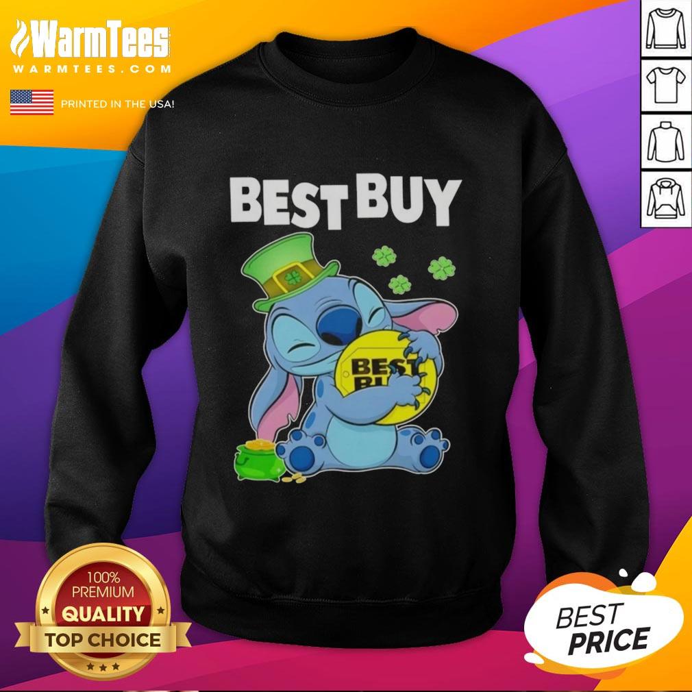 Good Stitch Hug Best Buy Logo Happy St. Patrick's Day T-Shirt - Image 5