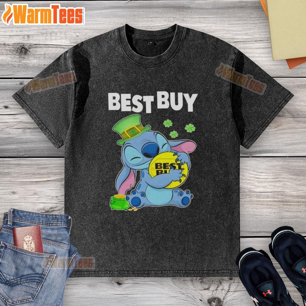 Good Stitch Hug Best Buy Logo Happy St. Patrick's Day T-Shirt - Image 6