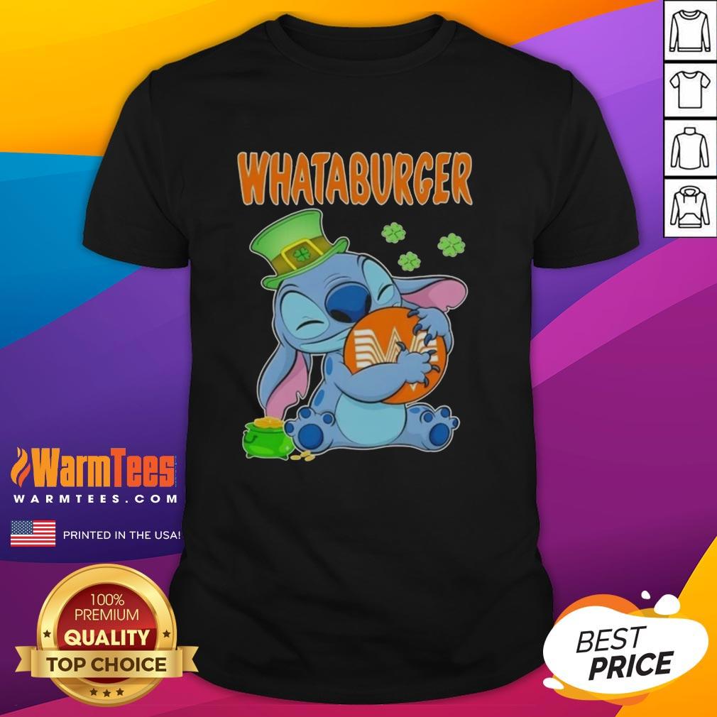 Good Stitch Hug The Whataburger Logo Happy Patrick's Day T-Shirt