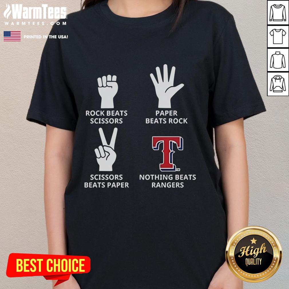 Good Texas Rangers Nothing Beats Rangers Hands Rock Beats Scissors Paper Beats Rock Scissors Beats Paper T-Shirt - Image 3