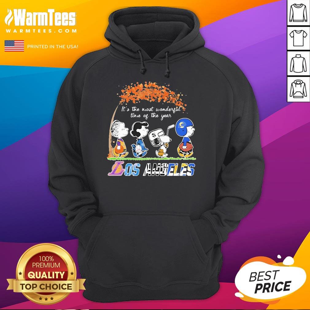 Good The Peanuts Los Angeles Sports It's The Most Wonderful Time Of The Year T-Shirt - Image 3
