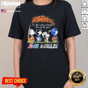 Alternative view of Good The Peanuts Los Angeles Sports It's The Most Wonderful Time Of The Year T-Shirt