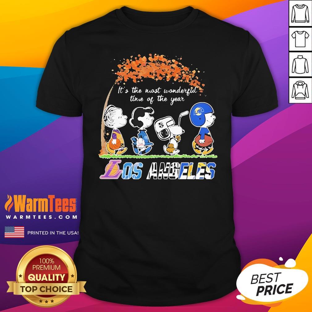 Good The Peanuts Los Angeles Sports It's The Most Wonderful Time Of The Year T-Shirt