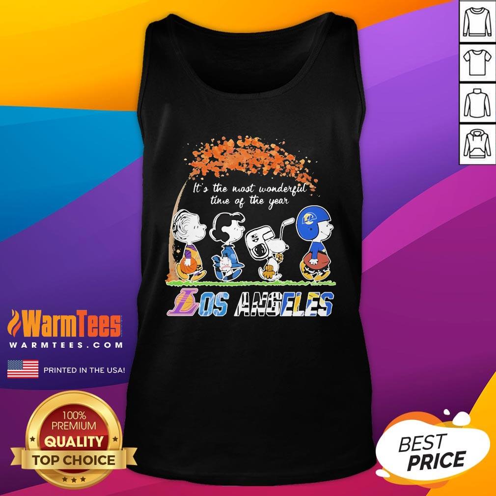 Good The Peanuts Los Angeles Sports It's The Most Wonderful Time Of The Year T-Shirt - Image 5