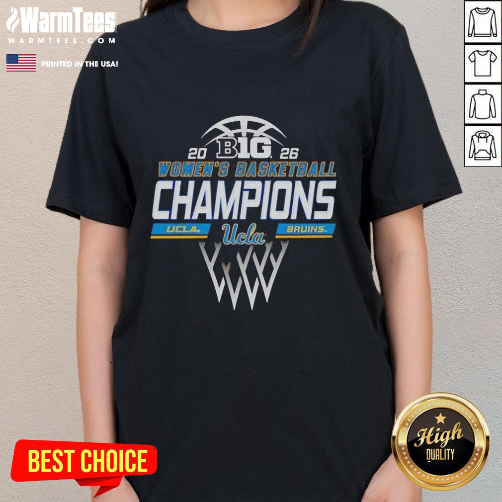 Good Ucla Bruins 2026 Big Ten Women's Basketball Regular Season Champions Locker Room T-Shirt - Image 3
