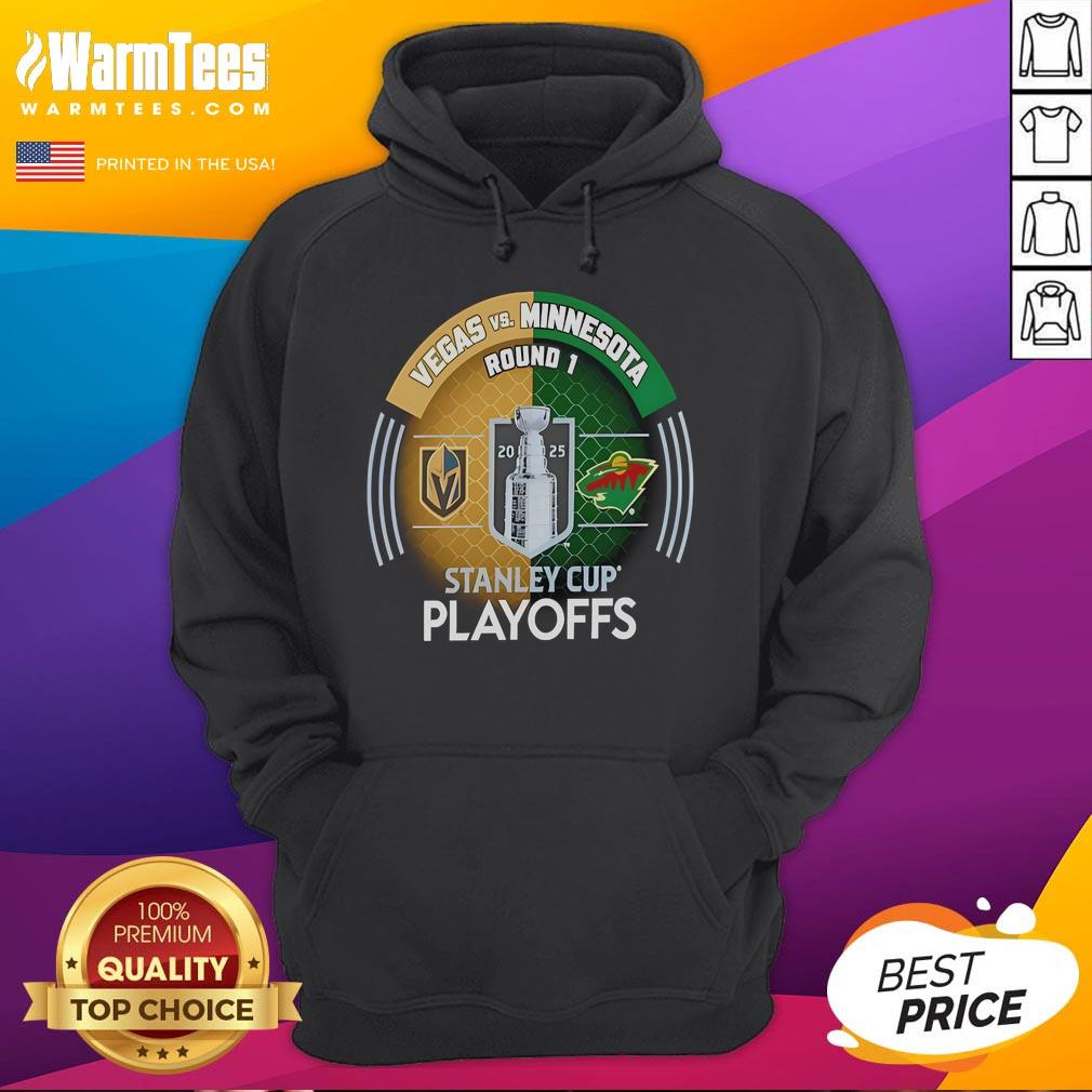 Good Vegas Golden Knights Vs Minnesota Wild 2025 Stanley Cup Playoffs First Round Dueling Match-Up Hockey T-Shirt - Image 2
